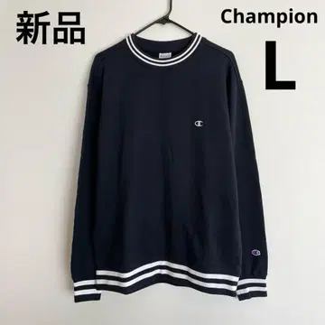 새상품 챔피온 남성용 맨투맨 쿨넥 트레이닝복 네이비 L 면 스테디셀러