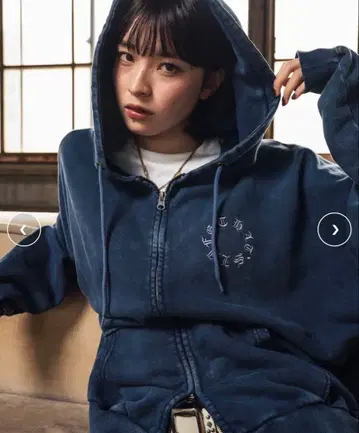 That's life 지퍼 후드티 L 더츠라이프 네이비 M