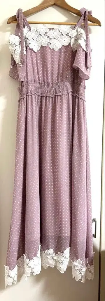 LODISPOTTO 원피스 핑크 도트 도트 로디스포토