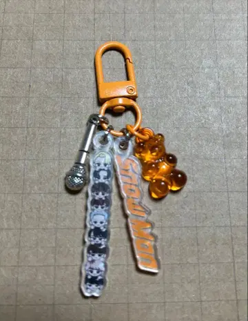 SnowMan 스노 양면 프린트 오렌지 베어 키링