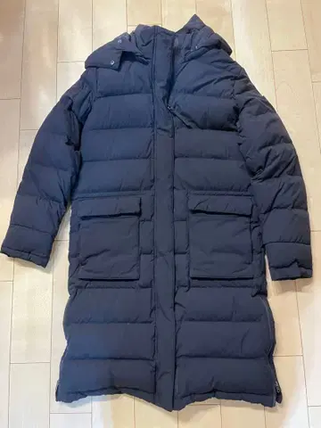 AIGLE 후드 부착 다운 자켓 36 블랙