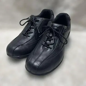 미즈노 워킹화 블랙 24.5cm 사이드 지퍼 가죽