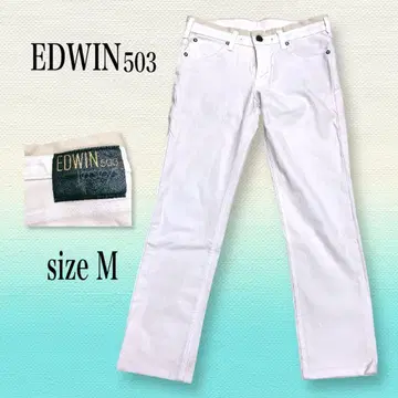 EDWIN 503 화이트 스트레이트 데님 M 스트레치