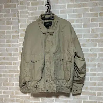 베이지 점퍼/블루종 프론트 포켓 부착