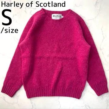 할리 오브 스코틀랜드 긴팔 니트 크루넥 울 핑크 S 사이즈