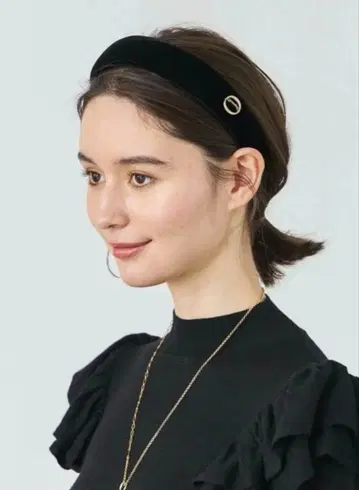 Chapeaud'O 벨로아 헤어밴드 머리띠 블랙 6-9