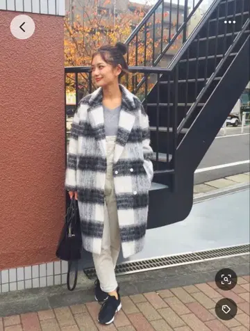 thpry+color 체크 코트 타케치 시호