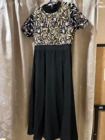 꽃무늬 쉬폰 자수 드레스 원피스 새상품급