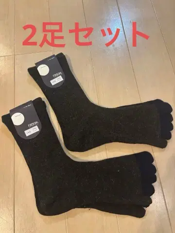 새상품! rasox 라소 5개 손가락 삭스 2세트 양말 26-28