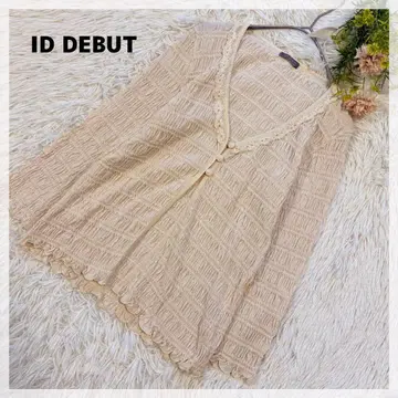 [ ID DEBUT ] 멜로우 셔링 가디건 혼방 베이지 일본제