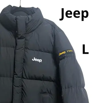 Jeep 다운 자켓 블랙 블랙 드로 코드 짧은 기장 스트릿