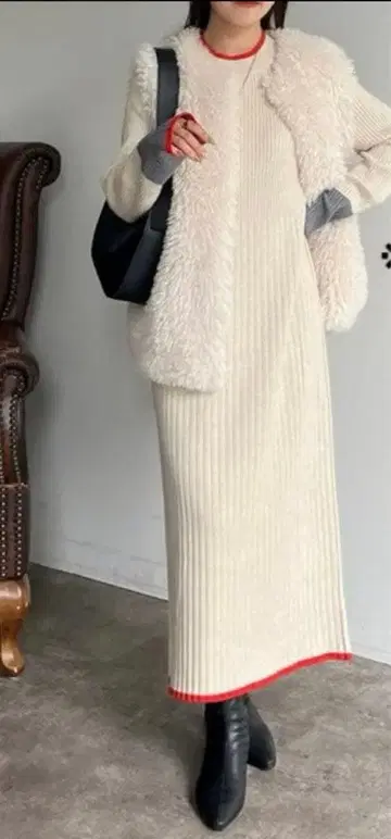 thevon 니트 원피스