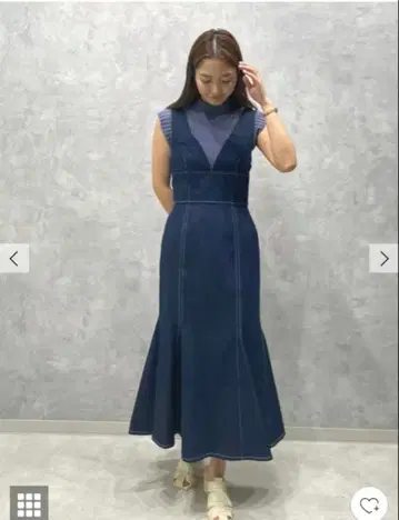 [ LAGUNAMOON ] 뷔스티에 머메이드 데님 원피스