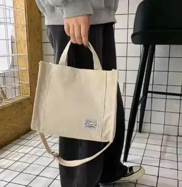 코듀로이풍 숄더백 토트백