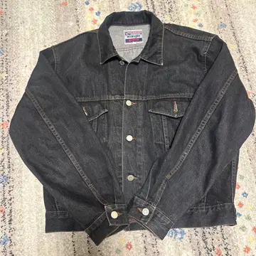 일본제 Wrangler 랭글러 블랙 데님 자켓 g 쇼트 기장