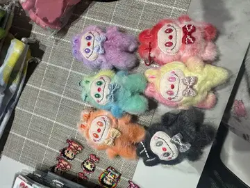 러브부 봉제 인형 키링 6개 세트