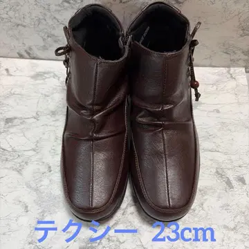 새상품급 TEXCY 테크시 숏부츠 브라운 사이드 지퍼 여성용