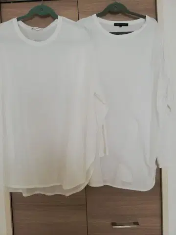 23구 화이트 긴팔 T셔츠 2장 세트 46