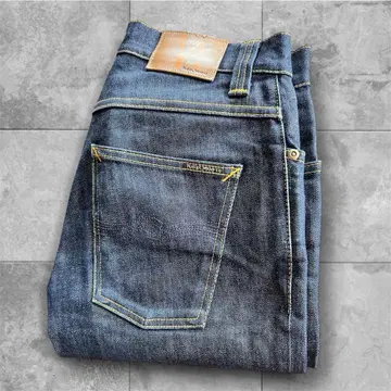 누디진 GRIM TIM 스트레치 데님 다크 네이비 W31L32