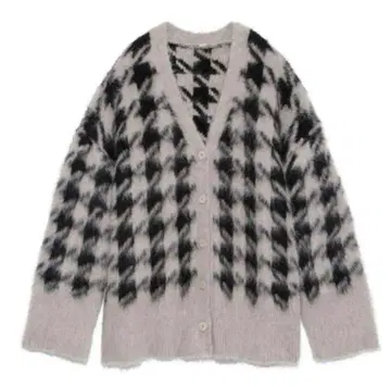 알파카 혼방 샤기 니트 가디건 size1