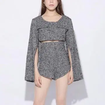 melt the lady 멜트더레이디 딥슬릿 트위드 자켓