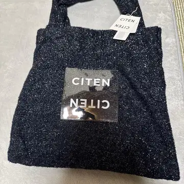 CITEN 라메 믹스 블랙 토트백 택 포함 새상품