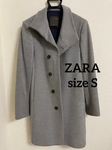 ZARA MAN 그레이 더블 브레스트 코트 S