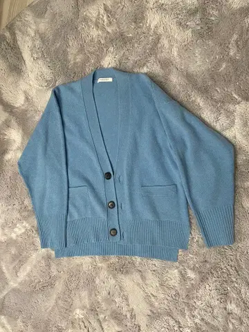 MACPHEE 스카이블루 긴팔 울 가디건 S 사이즈