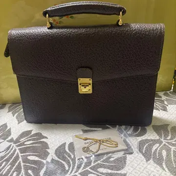 귀중! 빈티지 mila schon 천연 가죽 가죽 비즈니스 백