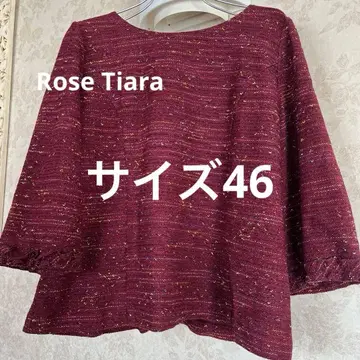 새상품급 빅 사이즈 46 로즈 티아라 트위드 풀오버