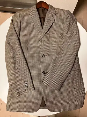 준 멘 하운드투스 체크 패턴 테일러드 자켓 M