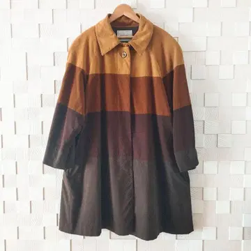 [ PINORE ] 피노레 멀티 보더 엑세 스텐카라 코트