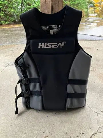 HISEA 블랙/그레이 구명 조끼