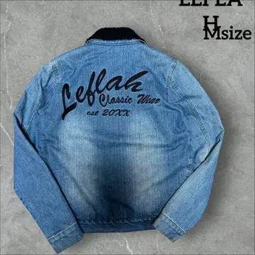 [ 레어 ] LEFLAH 자수 로고 내 보아 데님 자켓 WANIMA M