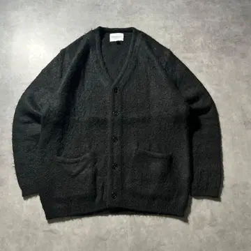 어반 리서치 모헤어 블랙 털 니트 가디건 모드