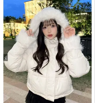 멀티 Way 후드 부착 퍼 다운 자켓[kd81] 화이트