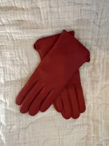빨간색 양가죽 장갑 M 사이즈
