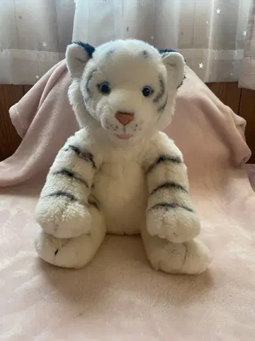 빌더베어 화이트 타이거 백호 오픈 마우스 봉제 인형