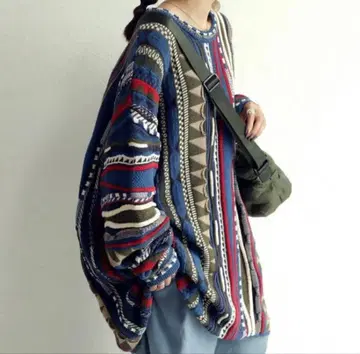 안티카 antiqua 기하학 자카드 니트 니트 스웨터 3D 패턴