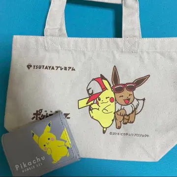 포켓몬 피카츄 미니 토트백 미니 지갑 세트