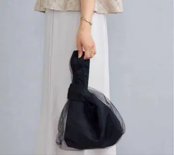 튤 도킹 핸드백 블랙 / kaene