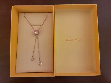 Swarovski 로즈 골드 롱 목걸이