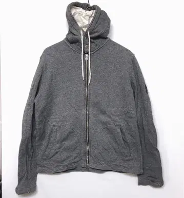 FIDELITY 구제 의류 닻 로고 자수 맨투맨 더블 지퍼 후드티