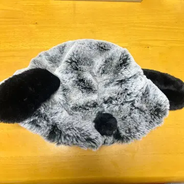 스누피 유니버셜 USJ 귀 달린 복슬복슬 햇 모자 그레이 버킷햇