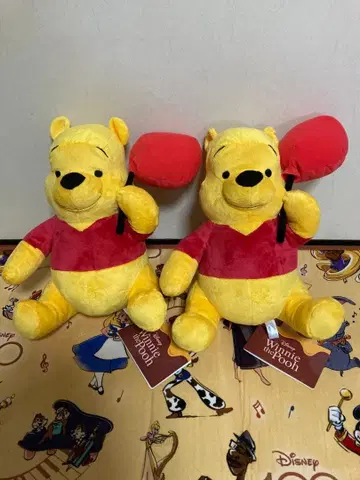 푸우 봉제 인형 2체 세트