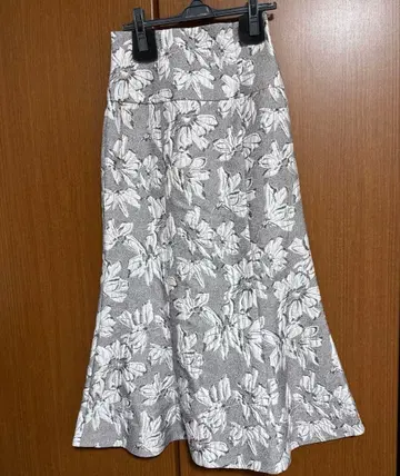 Mystrada 꽃무늬 머메이드 롱 스커트 M