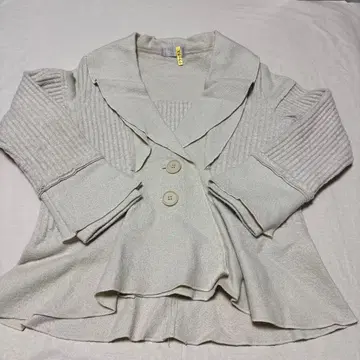 자켓 니트 베이지 L 사이즈