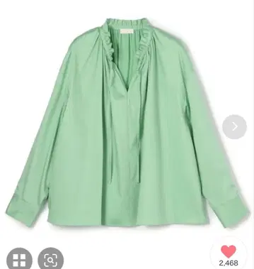 클리닝 완료 하이카운트 새틴 넥 프릴 블라우스