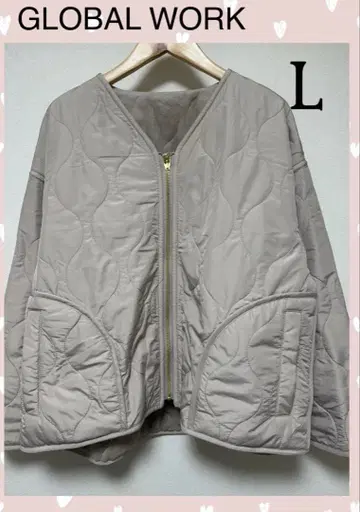 GLOBAL WORK * 리버서블 퍼 퀼트 블루종