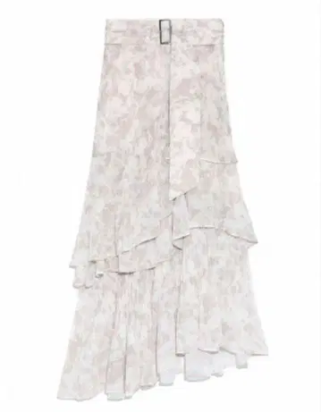 SNIDEL Sustainable 프린트 플리츠 캉캉 스커트